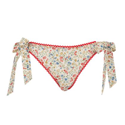 Red Floral - Tie-Side Knickers